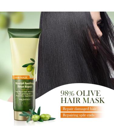 250G Oliven l Haarmaske Masque Cheveux R paration Intense pour Cheveux Ab m s Sp lung Kr ftigung Feuchtigkeitsspendende Sp lung R parer et Nourrir les Cheveux conditioner1 - Buy Online on GoSupps.com