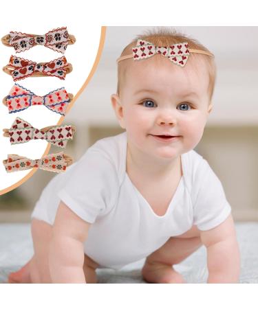 WUISOLQP 12 PCs Baby Girls Headbands Hair Bows Set - Flower Patterns, Handmade Soft Stretchy Nylon Hairbands for Newborns, Infants, Toddlers - Birthday, Christmas, Wedding Photography Hair Accessories - Buy Online on GoSupps.com