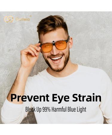 Goiteia 100% Blue Light Blocking Clip-On Glasses | Enhance Sleep Reduce Eye Strain | Perfect for Screens Gaming & Mobile - Buy Online on GoSupps.com