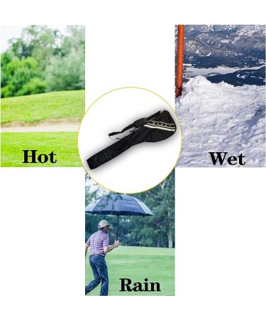 Black Lightweight Waterproof Golf Sunday Bag | Portable Pencil Bag for Men & Women | Ideal for Driving Range & Travel - Buy Online on GoSupps.com