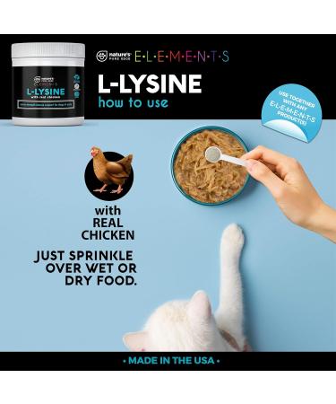 Original Extra Strength L-Lysine Powder for Cats & Dogs Boosts Immunity Respiratory Health & Eye Function All-Natural Chicken Flavor 125g - Buy Online on GoSupps.com