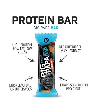 BODYLAB24 BIG PAPA Protein Bar 12x100g | 47g Protein Low Sugar Snack for Athletes | Chocolate Flavor - Buy Online on GoSupps.com