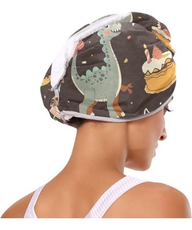 Colorful Dinosaur Hair Towel 2 Pack | Super Absorbent Quick Dry Turbans for Women & Girls - Buy Online on GoSupps.com