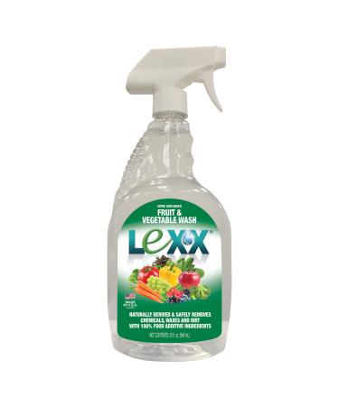 Lexx Fruit & Vegetable Wash 100% Naturally Derived 32 fl oz Spray Removes Dirt and Wax Enhances Flavor No Aftertaste or Odor