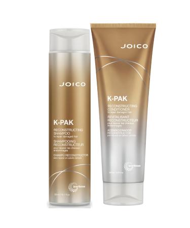 Joico K-Pak Reconstructing Shampoo and Conditioner to Repair Damage Cleansing and Conditioning Detangles Moisturize with Keratin Sulfate Free
