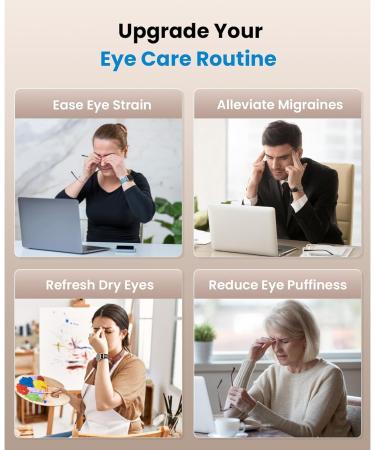 Bob and Brad Eyeoasis 2 Eye Massager | Rechargeable Warmth & Compression Eye Mask for Pain Relief Dry Eyes & Strained Eyes - International Shipping Available - Buy Online on GoSupps.com