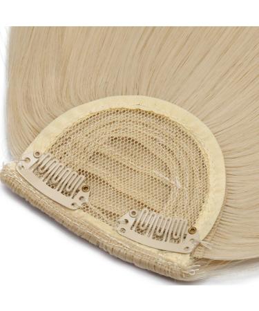 SEGO Clip-In Ponytail Hairpiece Extensions | Fringe Bangs | Bleached Blonde Straight Human Hair - Buy Online on GoSupps.com