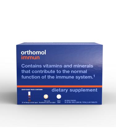 Orthomol Immun Vial, Immune Support Supplement, 30-Day Supply, Vitamins A, B, C, D, E, Zinc, Iodine Vial 30 Count (Pack of 1)