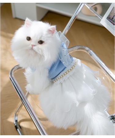 Shop No-Pull Dog Harness Dress - Soft Checkered Tutu Vest for Cats & Small Dogs | Perfect Fit (Chest Girth: 35cm) - Buy Online on GoSupps.com