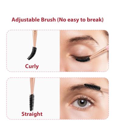 3pcs Double Head Eyelash Comb Set - Adjustable Folding Separator Tool with Brush & Cover for Mascara Removal | Available in 3 Colors - Buy Online on GoSupps.com
