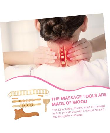 Magiclulu 5-Piece Beech Wood Massage Device Set | Hand & Foot Massage Tools | Reflexology Bars for Ultimate Relaxation - Buy Online on GoSupps.com