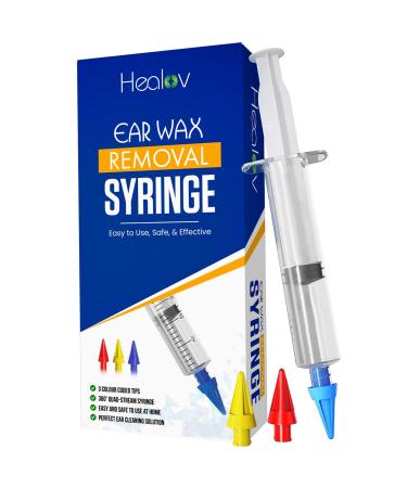 Ear Wax Removal Syringe Water Irrigation Ear Cleaner Ear Wax Remover for Improved Hearing Clarity and Aural Hygiene Safe Effective Easy to Use for Kids and Adults Ear Syringe Kit Earwax Tool