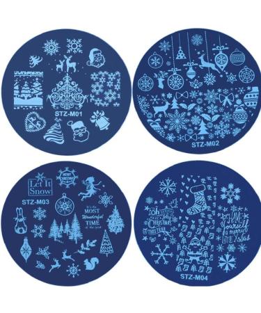 1Pcs Christmas Nail Stamping Plate - Snowflakes & Skull Polish Template for Perfect Manicure - Buy Online on GoSupps.com