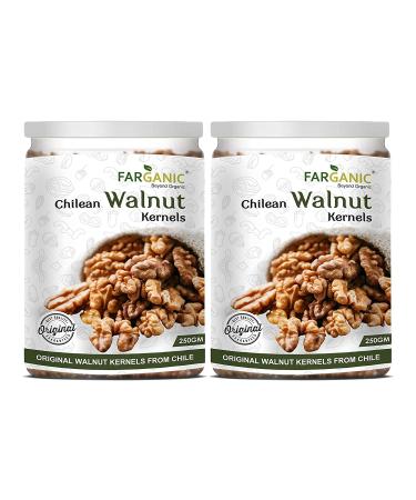 Organic Food Chilean Walnuts Akhrot Giri Kernels Without Shell (250 Garms Pack of 2)