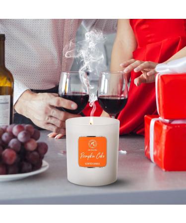 AROMATIKA Pumpkin Cake Scented Candle - 6.8 Oz Soy Wax Aromatherapy - Relaxing Home Fragrance - Perfect Gift for Mother's Day Birthdays & Christmas - Buy Online on GoSupps.com