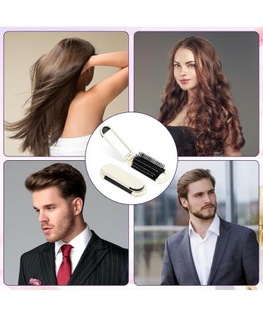 Buy Foldable Hairbrush with Mirror - Portable Mini Pocket Hair Styling Comb for Men Women & Girls | Travel-Friendly Hair Massage Brush in White - Buy Online on GoSupps.com