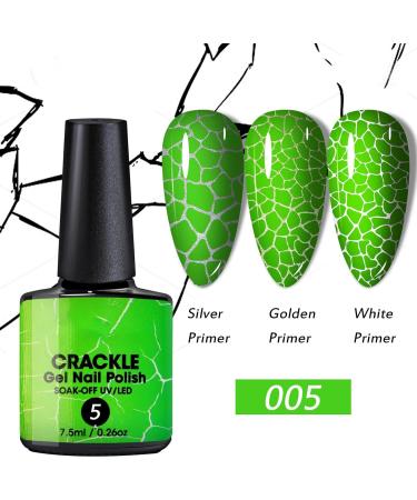 BnyHjir Crackle Gel UV LED Lamp Crackle Fingernail Finish Gel Portable Compact Manicure Supplies for Travel Friend Outdoor - Buy Online on GoSupps.com