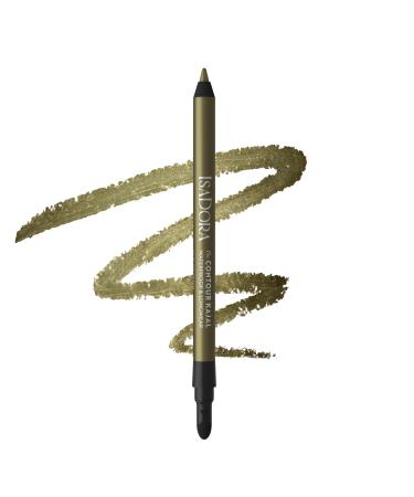 Isadora IsaDora Perfect Contour Kohl Strong Hold No Smudges Black Kohl Pencil Ideal for Smoky Eyes Highly Pigmented and Hypoallergenic Easy to Apply Olive Green Eyeshadow Pencil