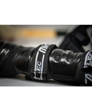 MyLEC MK5 Street/Dek Shin Pad - Lightweight & Durable Ice Hockey Shin Guards with 360 Velcro Straps Hard Front Shells & Breathable Material - Foam Rubber 15 Black - Buy Online on GoSupps.com