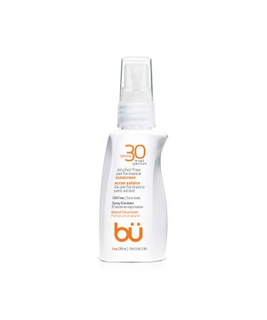 bu SPF 30 Sunscreen Spray  Natural Citrus Scent  1 Ounce