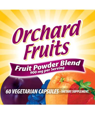 Nature's Way Orchard Fruits Powder Blend 900mg - 60 Vegetarian Capsules for Health - Buy Online on GoSupps.com