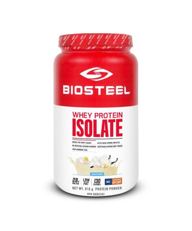 BioSteel Whey Protein Isolate Powder, Grass-Fed and Non-GMO Post Workout Formula, Vanilla, 24 Servings Vanilla 1.8 Pound (Pack of 1)