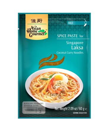 Asian Home Gourmet Spice Paste foe SINGAPORE LASKA coconut curry noodles 60g - Buy Online on GoSupps.com