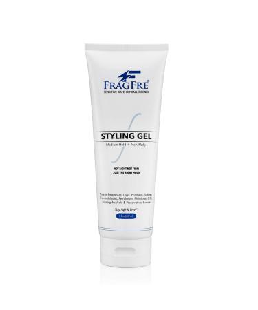 FRAGFRE Styling Gel Fragrance Free 8 oz Medium Hold - Hair Styling Gel for Sensitive Skin - Hypoallergenic Parabens Free - Gluten Free Vegan Cruelty Free - for Men Women and Children 8 Ounce (Pack of 1) - Buy Online on GoSupps.com