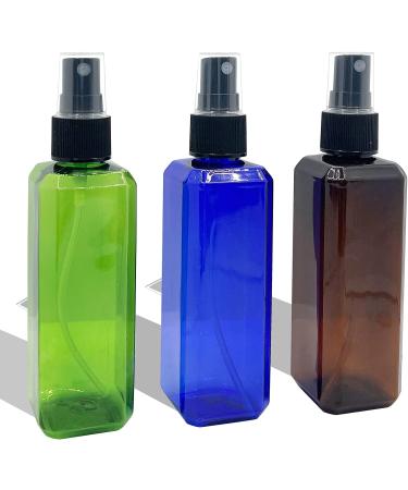 KKONHII 3Pcs Transparent Square Plastic Cosmetics Spray Bottles - 3oz Fine Mist Face Spray, DIY Homemade, Easy Carry - 100ml - Buy Online on GoSupps.com