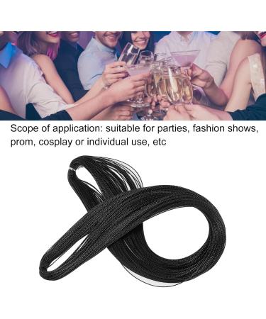 Tinsel Hair Extensions Concise Exquisite Beautiful Durable Hair Glitter Convenient Practical for Prom for Fashion Shows for Parties(Bright black) - Buy Online on GoSupps.com