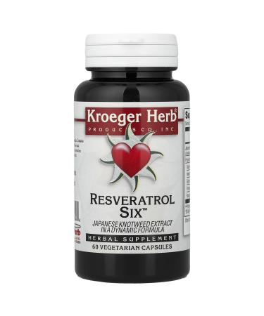 KROEGER HERB RESVERATROL SIX HERBAL 60 CAP