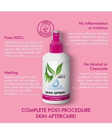 VoilaVe Hypochlorous Acid Spray | 8 fl oz Face & Body Mist - Relief for Scars Irritations Itchy Scalp | Piercing Aftercare Skincare | As Seen On TV | 236ml Topical Solution - Buy Online on GoSupps.com