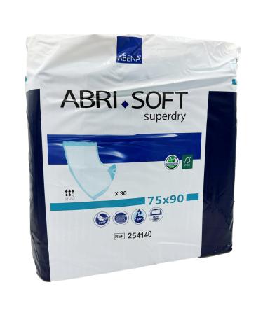 ABENA Abri-Soft superdry Disposable Incontinence Pad Eco-Friendly Incontinence Bed Pads Optimum Leak Protection Soft & Secure Bed Protectors For Incontinence - 75x90cm 1800ml 30PK