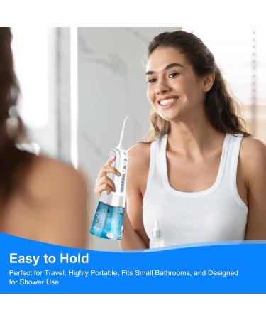 Water Flosser Pick for Teeth - Cordless Portable 4 Modes Rechargeable IPX7 Waterproof Oral Irrigator 300ML Flossing Cleaner for Home & Travel - Buy Now - Buy Online on GoSupps.com