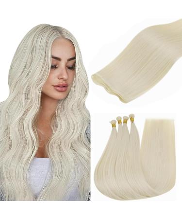Hetto blond genius treat extensions real hair remy virgin extensions tressen real hair natural brick real hair extensions platinum blond #1000 25g 50 cm 50cm 4-2 VGHW #1000