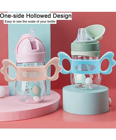 Morofme Silicone Baby Bottle Handles - 2 Pcs Universal Holder for Avent Nature Wide-Neck PP & Glass Bottles - Perfect Baby Bottle Accessories (Over 6cm) - Buy Online on GoSupps.com