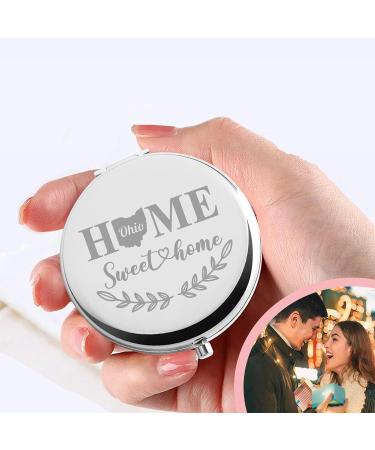 Ohio Compact Mirror Home Sweet Home Makeup Mirror Ohio Gift (Ohio -M) - Buy Online on GoSupps.com