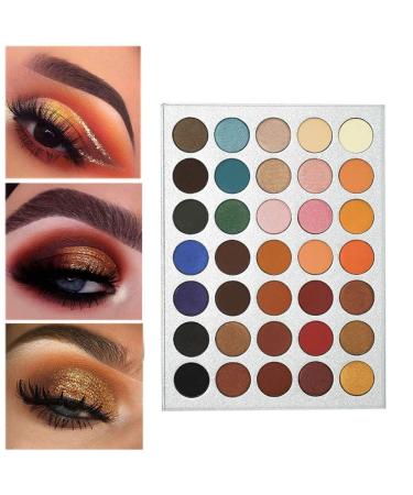35 Colors Eyeshadow Palette - Professional Glitter & Matte Highlighter Waterproof Long-Lasting Pigment for Stunning Eye Makeup - Buy Online on GoSupps.com