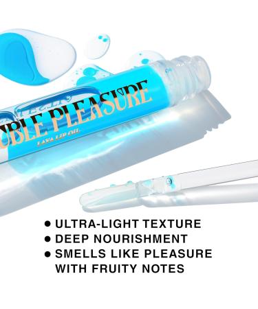 Double Pleasure Lip Oil - Moisturizing Plumping Lip Gloss for Women | Hydrating Glow Oil with Silicone Applicator | Softening Lip Care (Skinny-Dipping - Buy Online on GoSupps.com