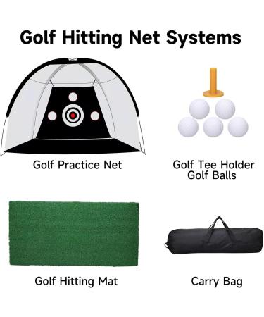 Retouhqp Golf Net with Target for Backyard Driving - Foldable Practice Set with Mat, Balls, Tees, Carry Bag - Indoor/Outdoor Golf Training Aid - Buy Online on GoSupps.com