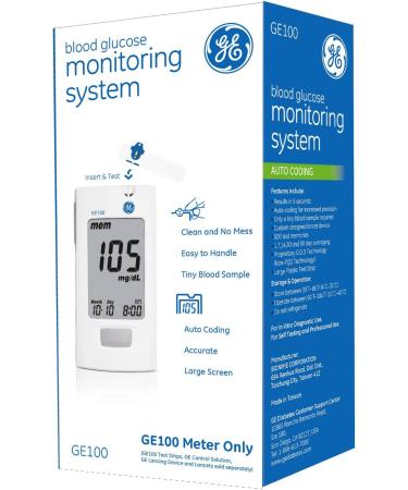 GE100 Blood Glucose Monitoring System - Accurate Diabetes Management - Buy Online on GoSupps.com
