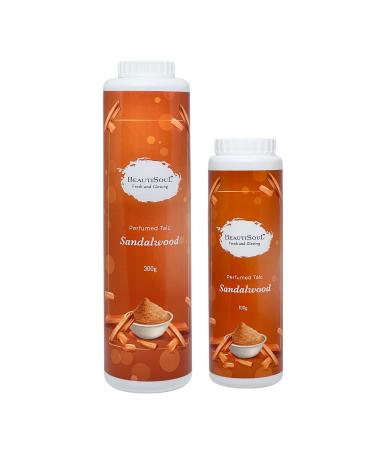 Sandalwood Perfumed Talc for Summer | Niacinamide Infused Easy Absorbent Talc for Men and Women Combo Offer - 300g + 100g