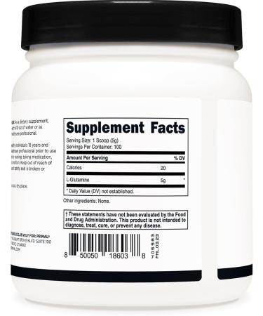 Primal L-Glutamine Powder (500 Grams 100 Servings) | Pure Unflavored Glutamine Amino Acid for Sport & Workout Support and Performance - Gluten Free Non-GMO Nutritional Supplement - Buy Online on GoSupps.com