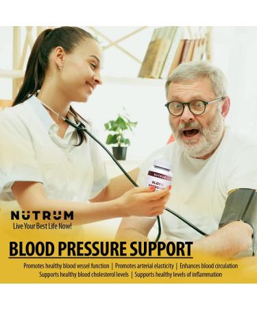 Nutrum Blood Pressure Support Supplement with Hawthorn, Hibiscus, and Garlic - Promotes Healthy Cardiovascular Function - Vitamins & Herbs for Heart Health - Buy Online on GoSupps.com