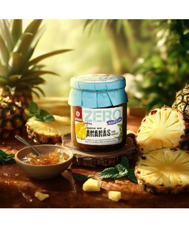  Quinta de Jugais No Sugar Added Jam Selection - 4 x 280g Fruit Spreads - Pineapple & Mint Pineapple & Ginger Pumpkin & Nuts Blueberry - Naturally Sweet Jams - Buy Online on GoSupps.com