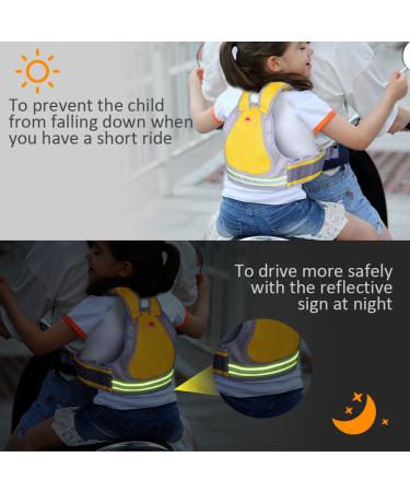 Jolik Child Motorcycle Safety Harness with 4-in-1 Buckle | Breathable Yellow Material - Buy Online on GoSupps.com