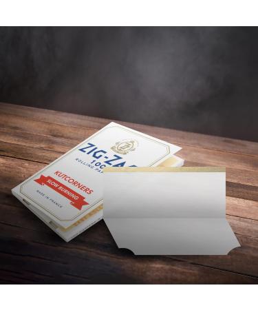 Zig-Zag - Slow Burning Rolling Papers Carton of 25 packs 100 Leafs per Pack Size Single Wide (Regular) (2 Sizes) Available Kut Corners Easy Rolling 100% Natural Gum Arabic No Bleach Authentic (White) - Buy Online on GoSupps.com