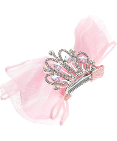 FRCOLOR Girl Hair Accessories bow pin bow clips bows for girls princess crown clip bows clips girl party crown cute birthday pink crown princess crown child Mesh rhinestones crown - Buy Online on GoSupps.com