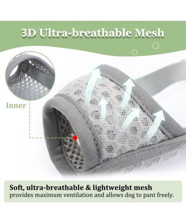 Breathable Dog Muzzle for XXS to XXL Adjustable Muzzles for Chihuahua Beagle & Golden Retriever | Prevent Biting & Chewing - Buy Online on GoSupps.com