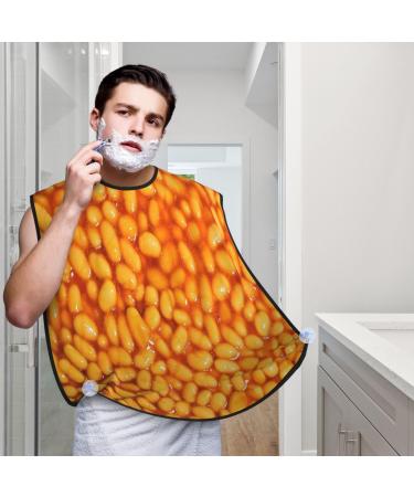 Baked Bean Beard Bib Hair Catcher For Men Shaving Men Beard Apron Gift For Fathers Day/Anniversary/Valentines Day/Christmas One Size